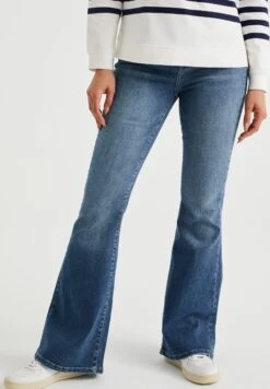 WE FASHION High Rise Met Comfort Stretch - Bootcut Jeans - Blue