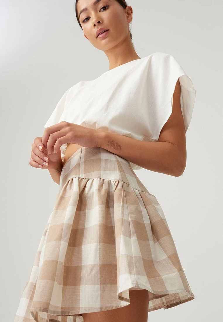 Parlour - A-Lijn Rok - Natural Gingham 5 Parlour - A-Lijn Rok - Natural Gingham - Afbeelding 5