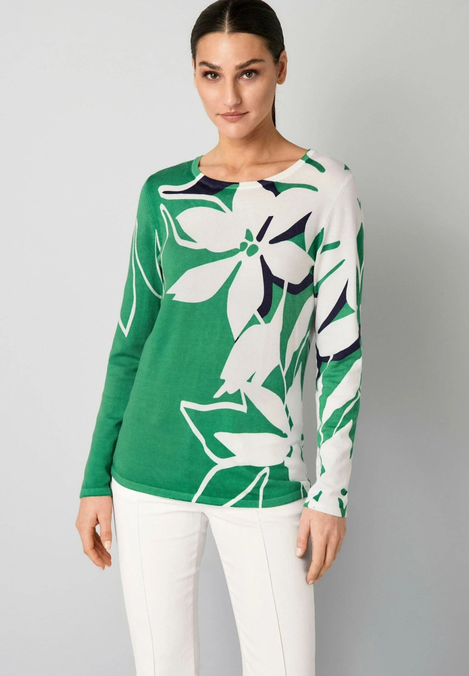 Trui - Grün/Weiß/Marine