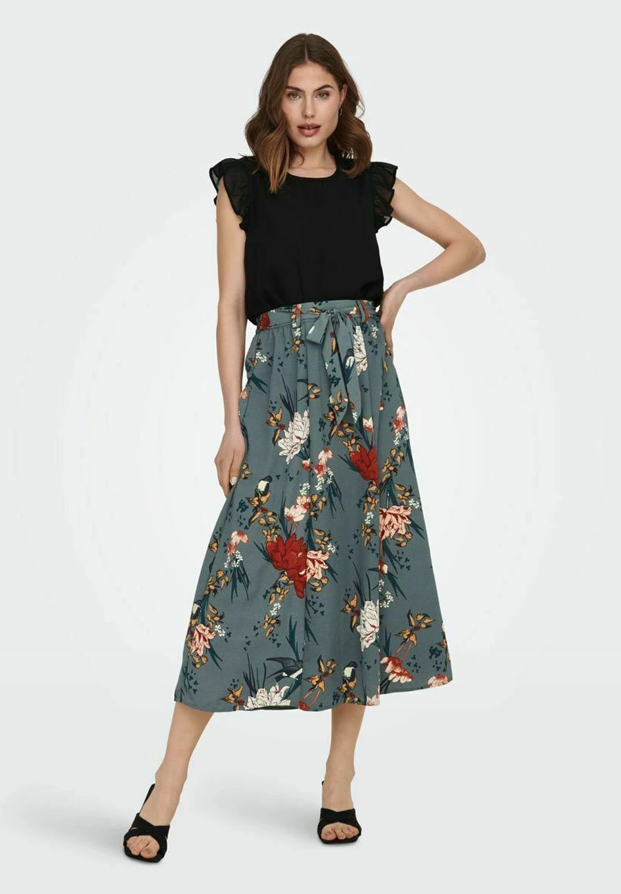 ONLY Lang - A-Lijn Rok - Balsam Green 2 ONLY Lang - A-Lijn Rok - Balsam Green - Afbeelding 2