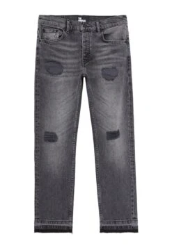 THE KOOPLES Coupe - Straight Leg Jeans - Light Grey Mel White