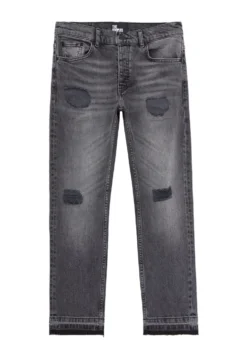 THE KOOPLES Coupe - Straight Leg Jeans - Light Grey Mel White