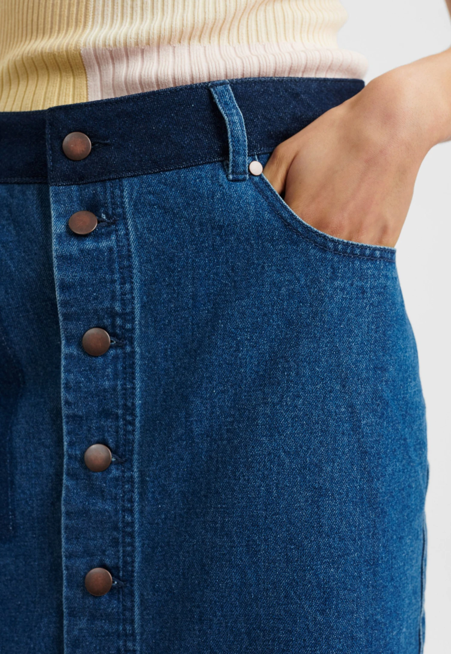 Nueduzi - Jeansrok - Medium Blue Denim 4 Nueduzi - Jeansrok - Medium Blue Denim - Afbeelding 4