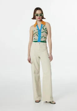 Twist Relaxed Fit- Cargobroek - Natural