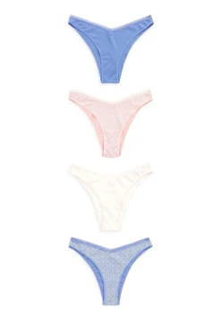 Next Dot Print High LegKnickers 4 Pack - Slip - Geo Logo Print