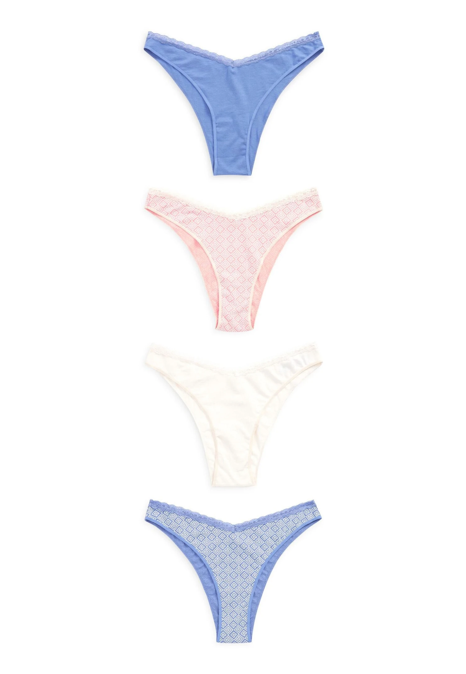 Next Dot Print High LegKnickers 4 Pack - Slip - Geo Logo Print 1 Next Dot Print High LegKnickers 4 Pack - Slip - Geo Logo Print