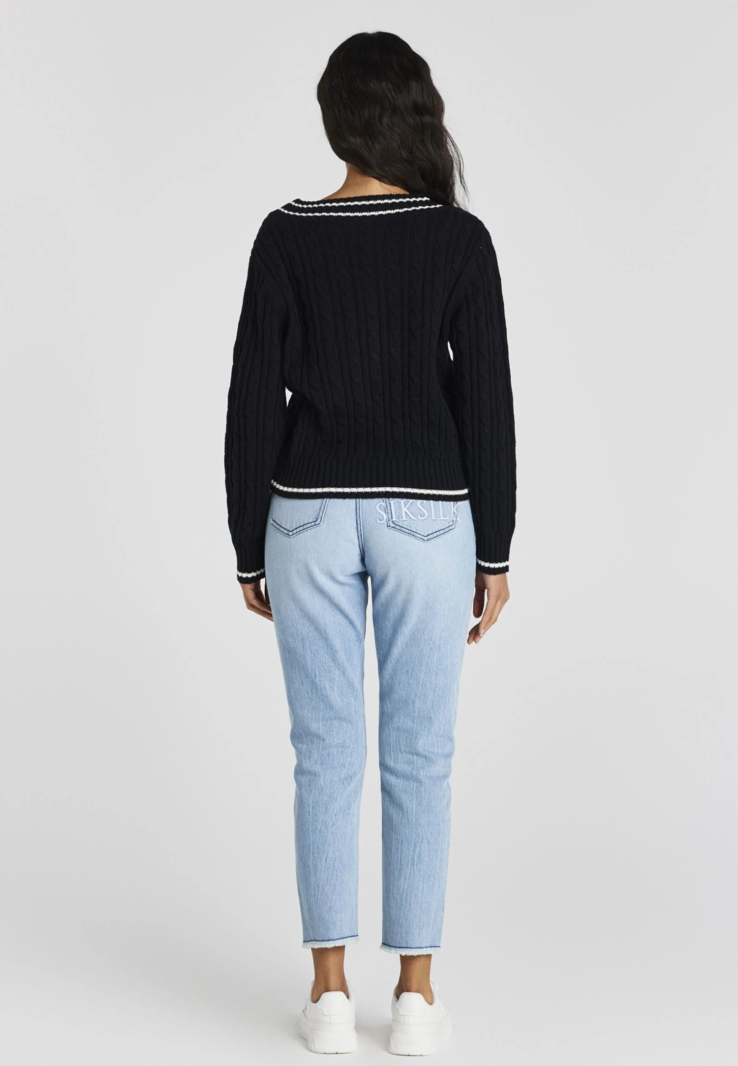 SikSilk Varsity- Trui - Black 3 SikSilk Varsity- Trui - Black - Afbeelding 3