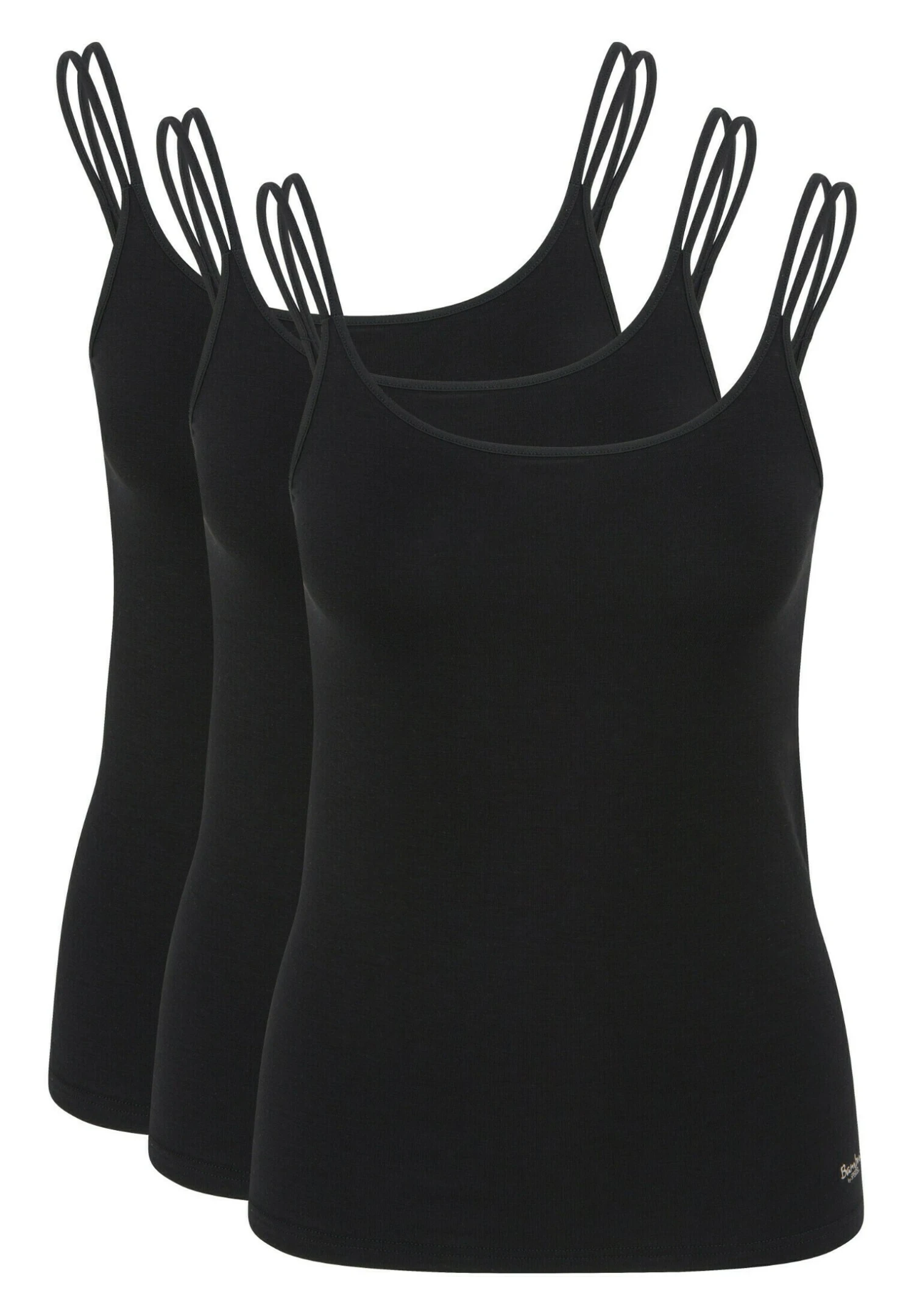 Speidel Spaghetti-Träger-Top 3Er-Pack Bambus - Hemd - Schwarz 5 Speidel Spaghetti-Träger-Top 3Er-Pack Bambus - Hemd - Schwarz - Afbeelding 5