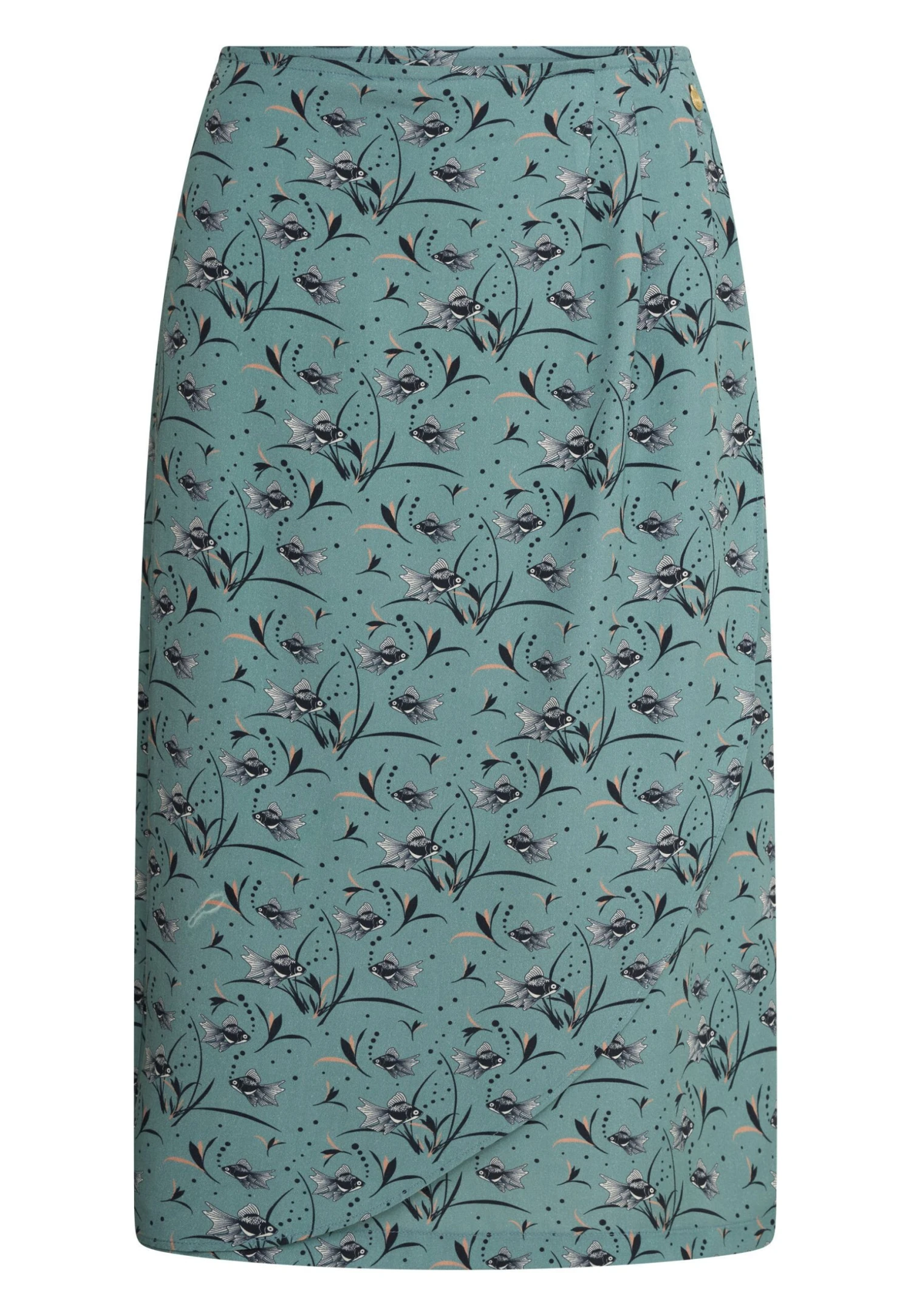 Even If It Is So - With Fish Pattern - A-Lijn Rok - Blue 5 Even If It Is So - With Fish Pattern - A-Lijn Rok - Blue - Afbeelding 5