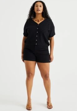 WE FASHION Curve - Vest - Black -ESPRIT Winkel 47cc557f26ea4556864308858f74d289