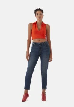 Cigarette - Slim Fit Jeans - Dirty Dark Blue