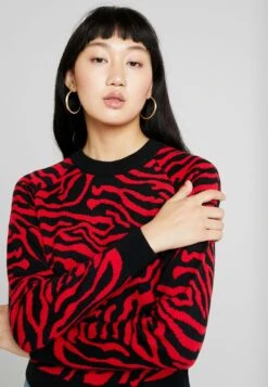 URBAN CLASSICS Ladies Short Tiger Sweater - Trui - Black/Firered 9 URBAN CLASSICS Ladies Short Tiger Sweater - Trui - Black/Firered -ESPRIT Winkel 4b32411db6b84fb8bc95e210cd609c41