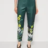 Ted Baker Aikaat Printed Narrow Peg Trouser - Broek - Dark Green
