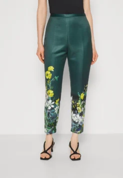 Ted Baker Aikaat Printed Narrow Peg Trouser - Broek - Dark Green