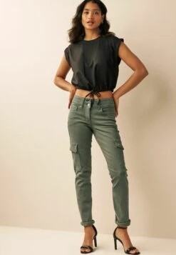 Next Lift And Shape Combat - Slim Fit Jeans - Khaki Green