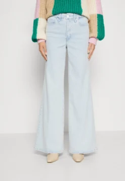 GOOD AMERICAN Good Waist Palazzo - Flared Jeans - Light Blue Denim