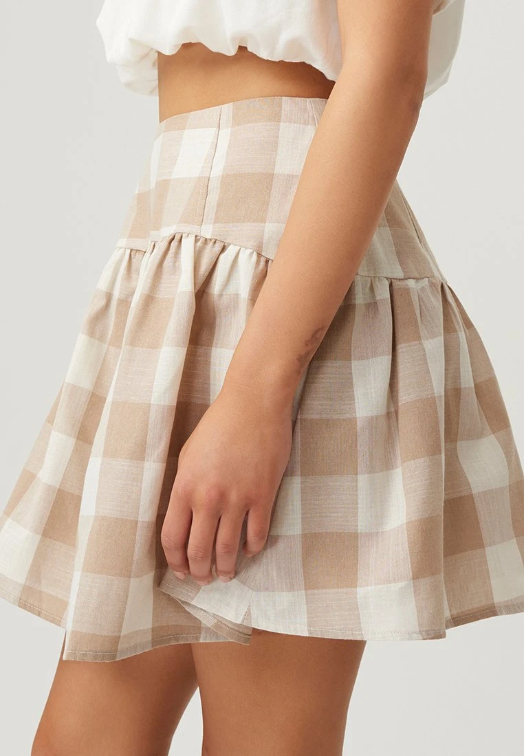 Parlour - A-Lijn Rok - Natural Gingham 3 Parlour - A-Lijn Rok - Natural Gingham - Afbeelding 3