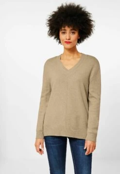 STREET ONE Mit V-Ausschnitt - Trui - Beige