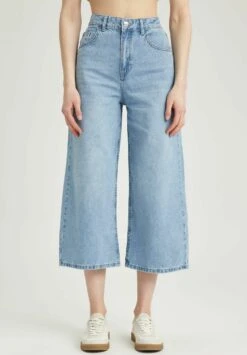 DeFacto Culotte - Straight Leg Jeans - Blue