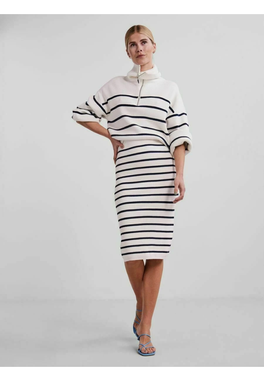 YAS Ls Zip Noos - Trui - Star White 2 YAS Ls Zip Noos - Trui - Star White - Afbeelding 2