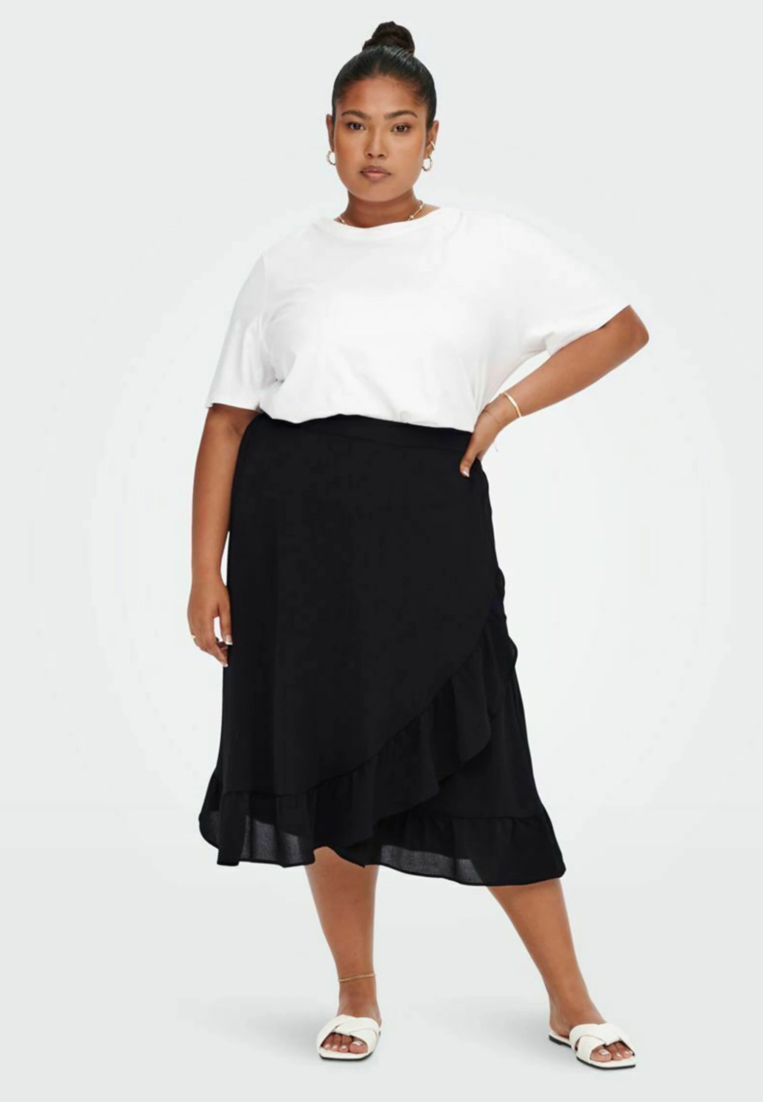 ONLY CARMAKOMA Rockige Kurven - A-Lijn Rok - Black 2 ONLY CARMAKOMA Rockige Kurven - A-Lijn Rok - Black - Afbeelding 2