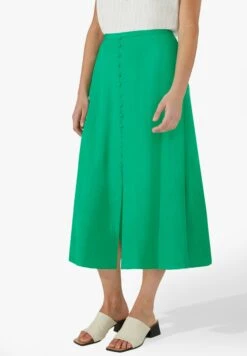Button Front- A-Lijn Rok - Green