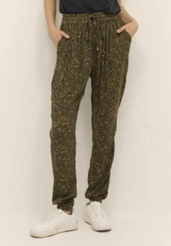 Kaffe Kapaolin Pants - Broek - Green Multi Col. Flower Print