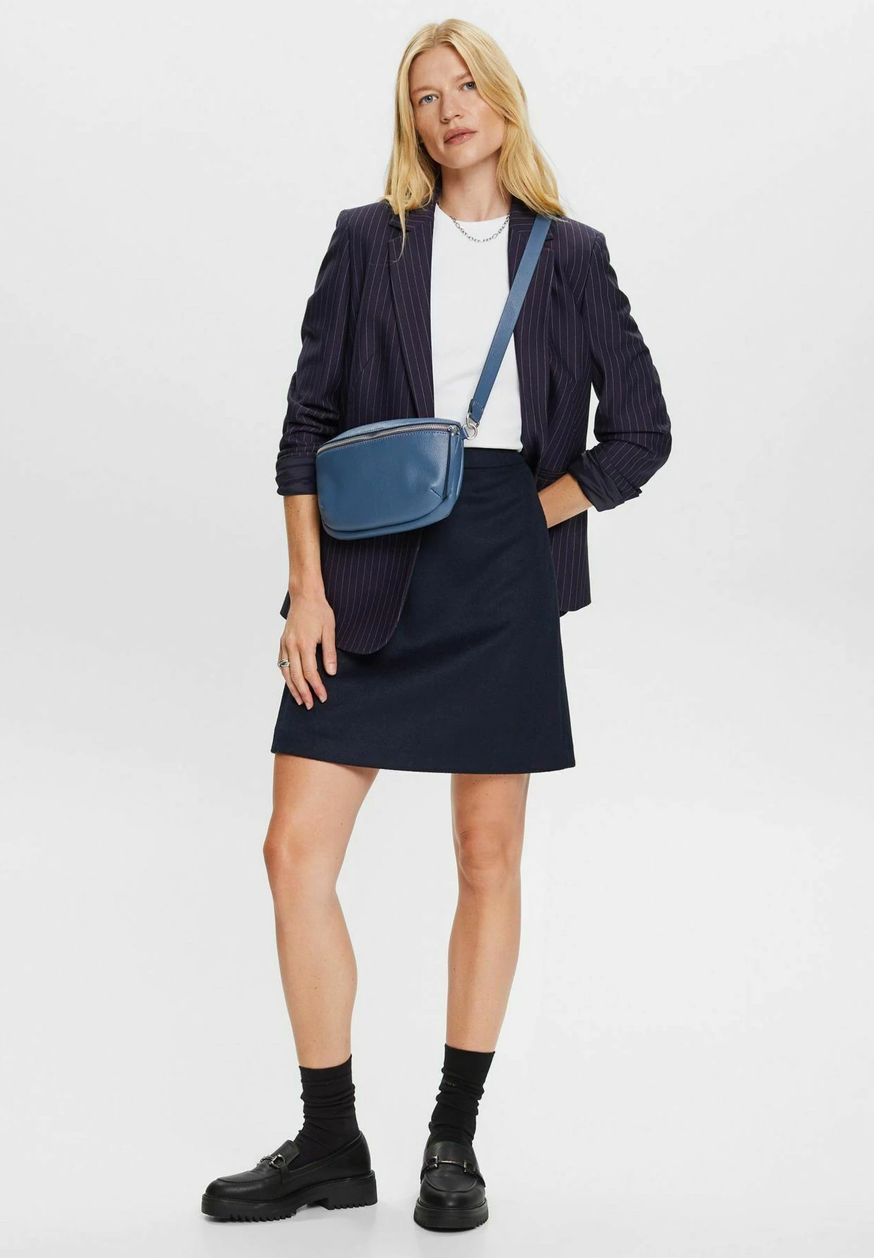ESPRIT Regular Fit - A-Lijn Rok - Navy 2 ESPRIT Regular Fit - A-Lijn Rok - Navy - Afbeelding 2