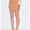 Waist Detailed Slit - Minirok - Camel