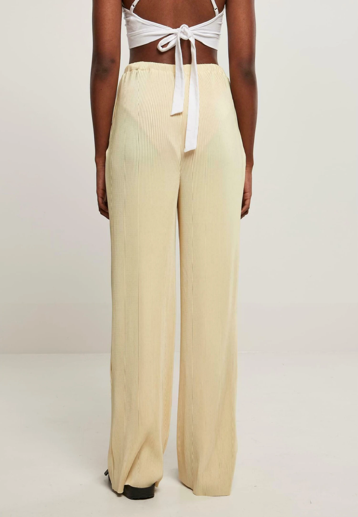 URBAN CLASSICS Plisse- Broek - Softyellow 3 URBAN CLASSICS Plisse- Broek - Softyellow - Afbeelding 3