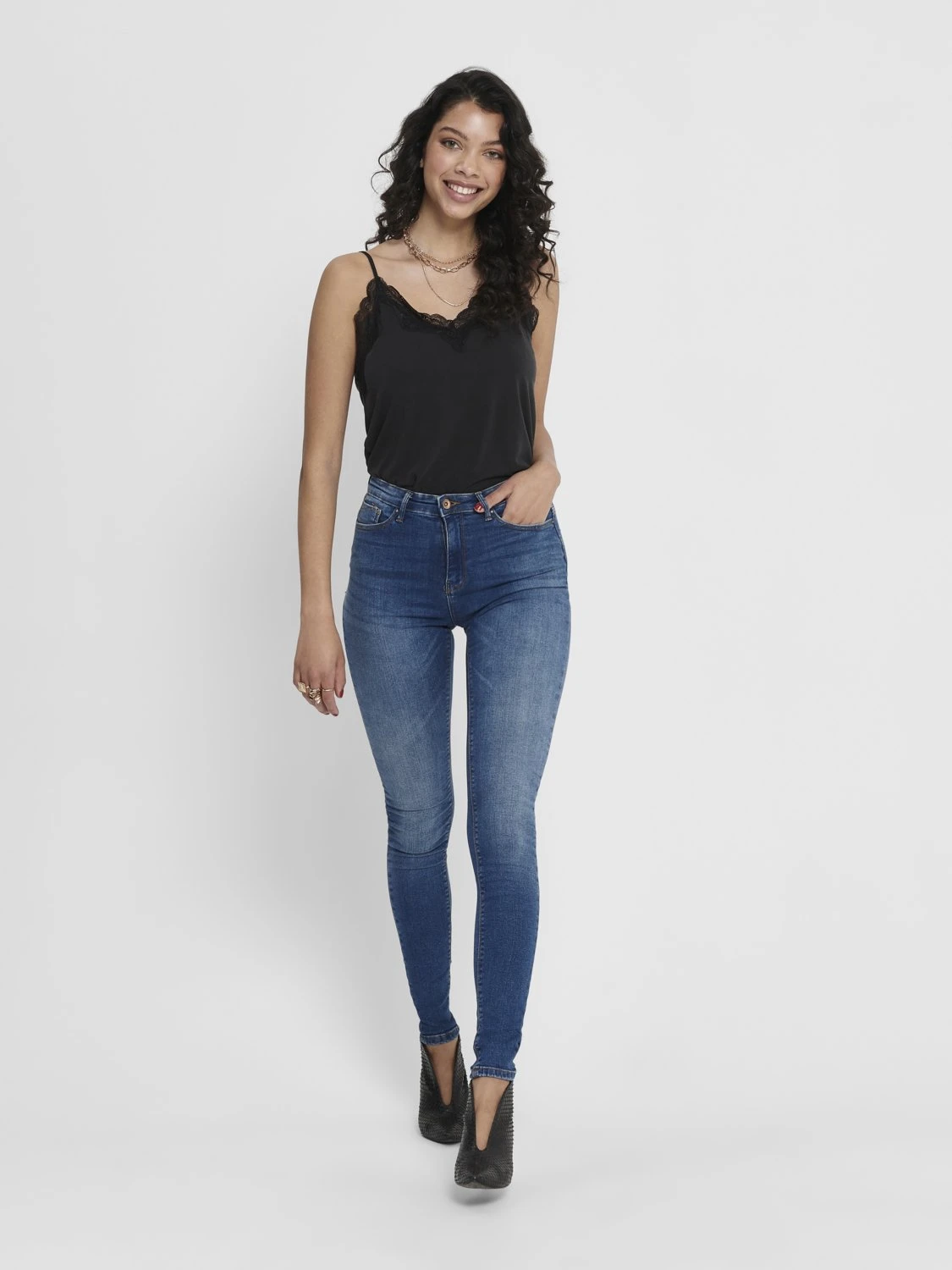 ONLY Onlpaola - Jeans Skinny Fit - Medium Blue Denim 2 ONLY Onlpaola - Jeans Skinny Fit - Medium Blue Denim - Afbeelding 2