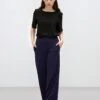 Wide Leg- Broek - Dark Blue