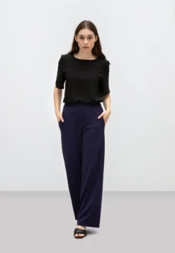 Wide Leg- Broek - Dark Blue