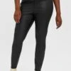 Vero Moda Curve Waist Vmsandra Beschichtete - Jeans Skinny Fit - Black