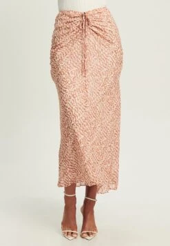 Tussah Leila- Maxirok - Beige Lurex Abstract