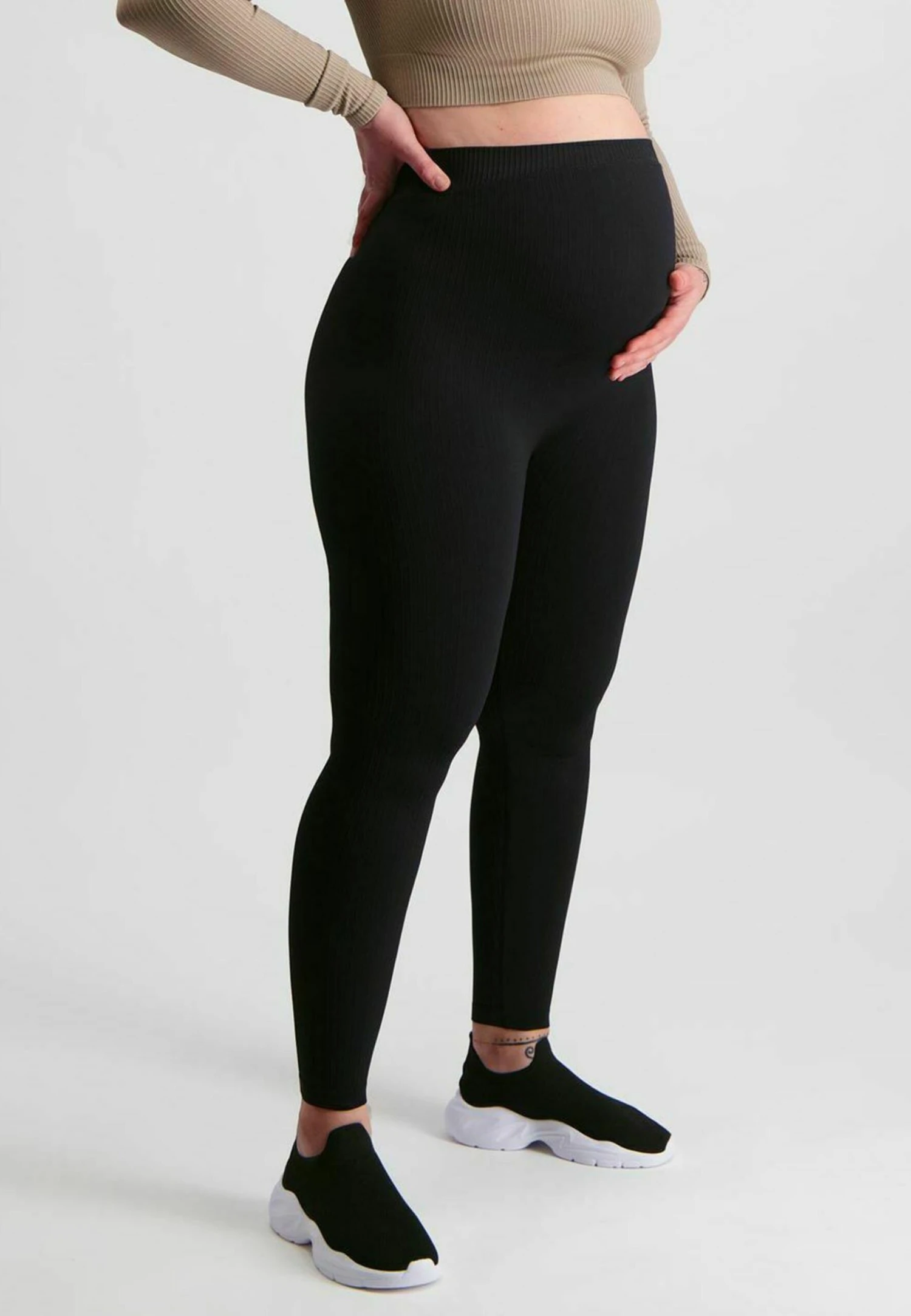 Aim'n Maternity Ribbed Seamless - Legging - Black 1 Aim'n Maternity Ribbed Seamless - Legging - Black