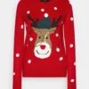 Vero Moda Vmtinsel O-Neck Xmas - Trui - Chinese Red/Snow White/Sepia Tint/Chocolate Plum/Gold