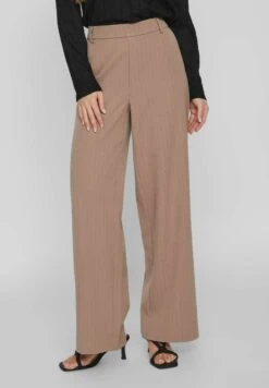 Vila High Waist Nadelstreifen - Broek - Brown Lentil
