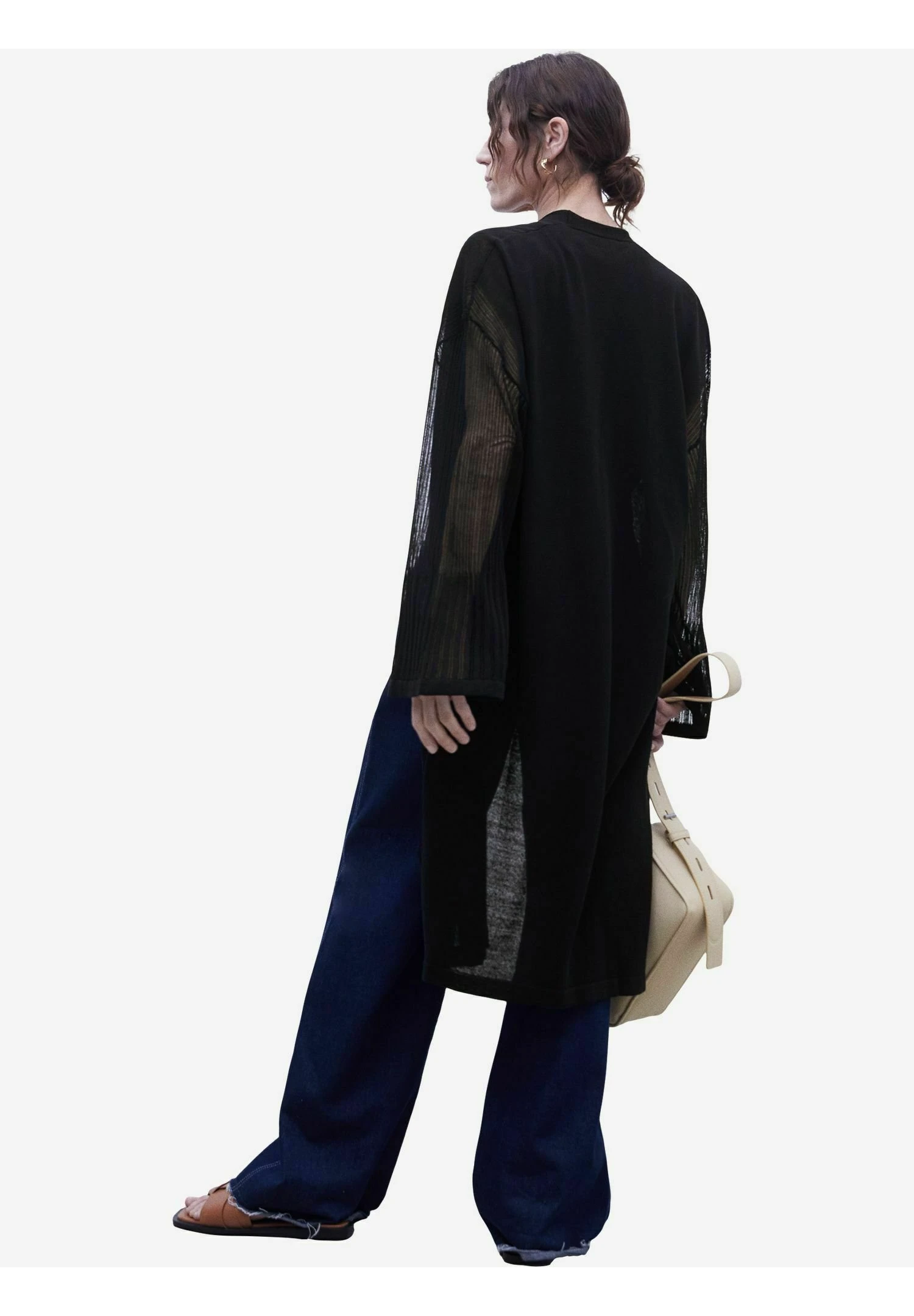 ADOLFO DOMINGUEZ Long - Vest - Black 2 ADOLFO DOMINGUEZ Long - Vest - Black - Afbeelding 2