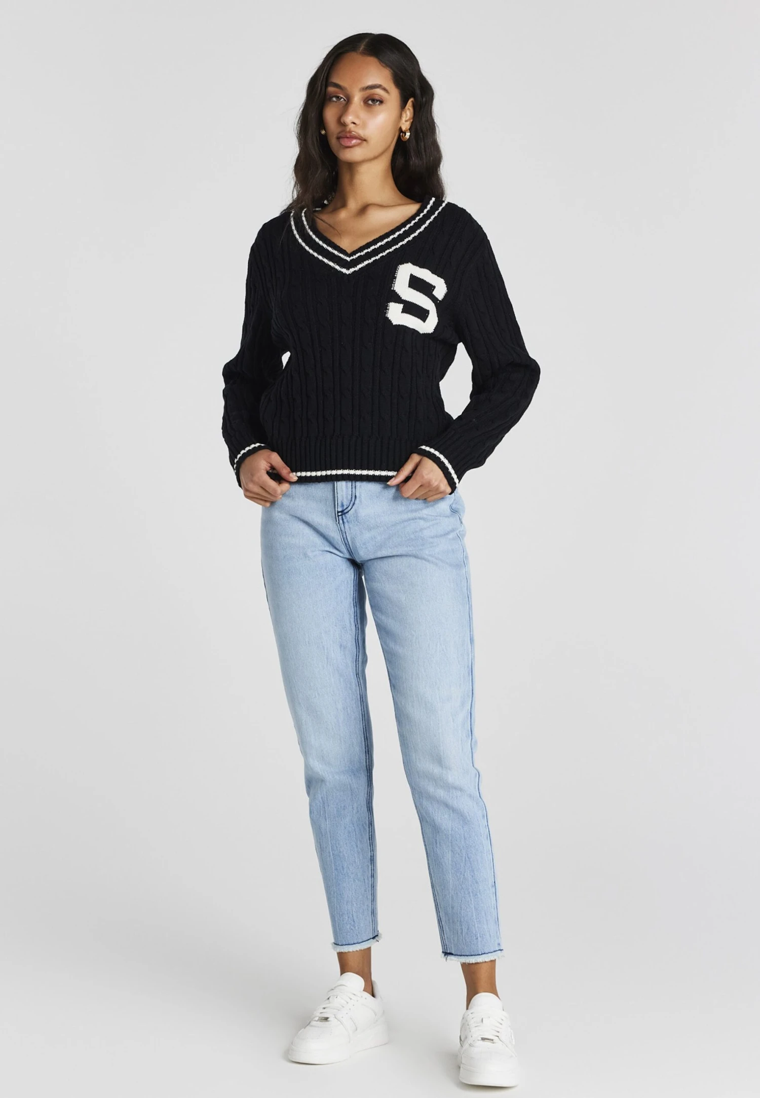 SikSilk Varsity- Trui - Black 2 SikSilk Varsity- Trui - Black - Afbeelding 2