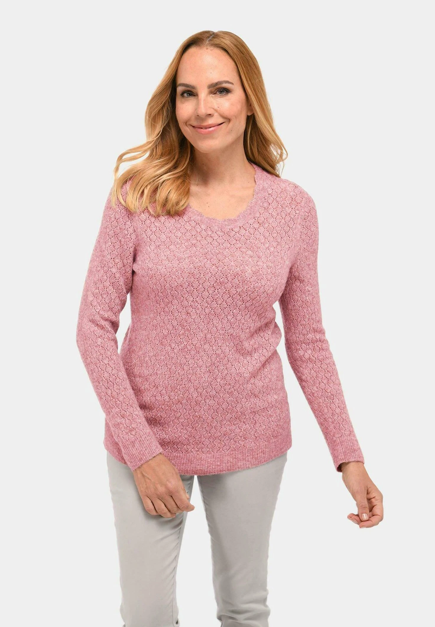 GOLDNER Trui - Rosé / Melange 1 GOLDNER Trui - Rosé / Melange