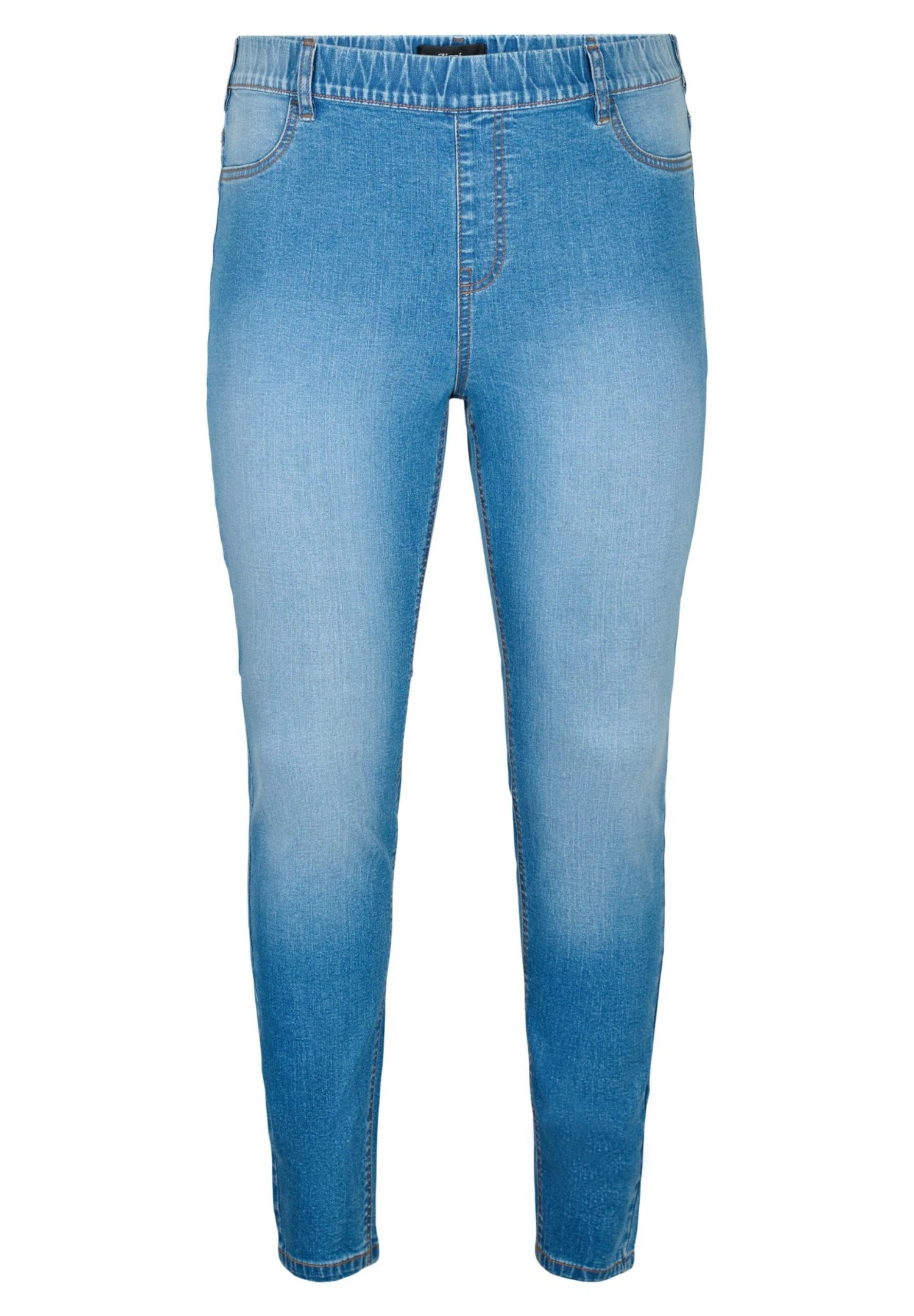 Zizzi With Back Pockets - Jeggings - Blue Denim 4 Zizzi With Back Pockets - Jeggings - Blue Denim - Afbeelding 4