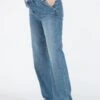 Cache Coeur Kelly - Straight Leg Jeans - Mid Blue