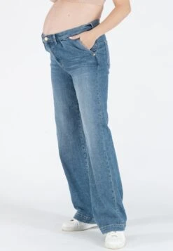 Cache Coeur Kelly - Straight Leg Jeans - Mid Blue