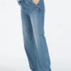 Cache Coeur Kelly - Straight Leg Jeans - Mid Blue