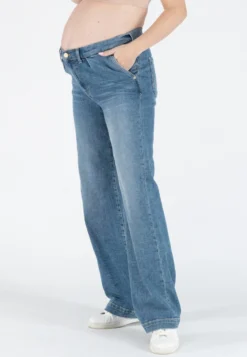 Cache Coeur Kelly - Straight Leg Jeans - Mid Blue