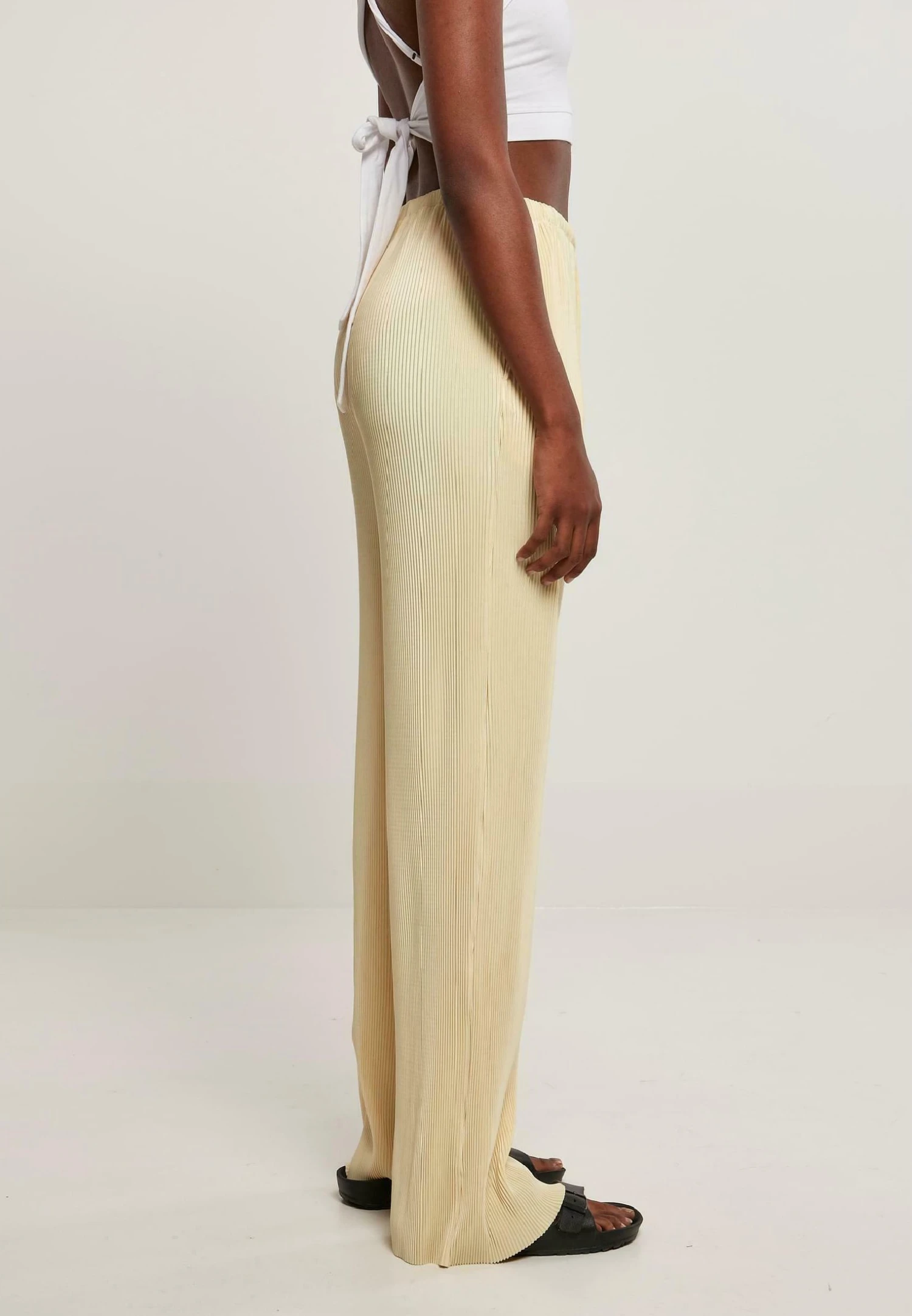 URBAN CLASSICS Plisse- Broek - Softyellow 5 URBAN CLASSICS Plisse- Broek - Softyellow - Afbeelding 5