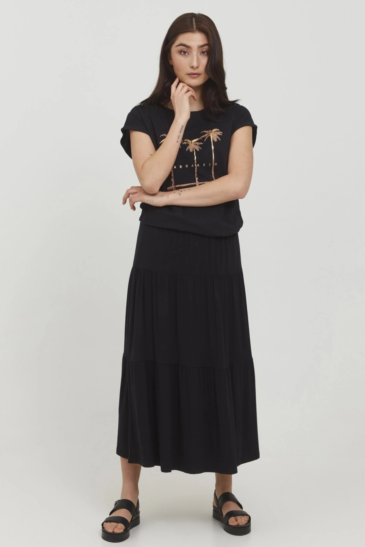 B.young Bysilia Layer Skirt - A-Lijn Rok - Black 2 B.young Bysilia Layer Skirt - A-Lijn Rok - Black - Afbeelding 2