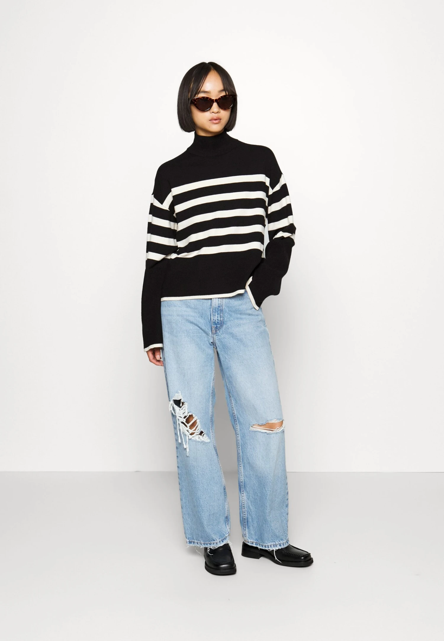 Vero Moda Petite Vmhappiness - Trui - Black/Birch 2 Vero Moda Petite Vmhappiness - Trui - Black/Birch - Afbeelding 2