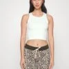 ONLY Onlvicky Seamless O-Neck Cropped - Hemd - White